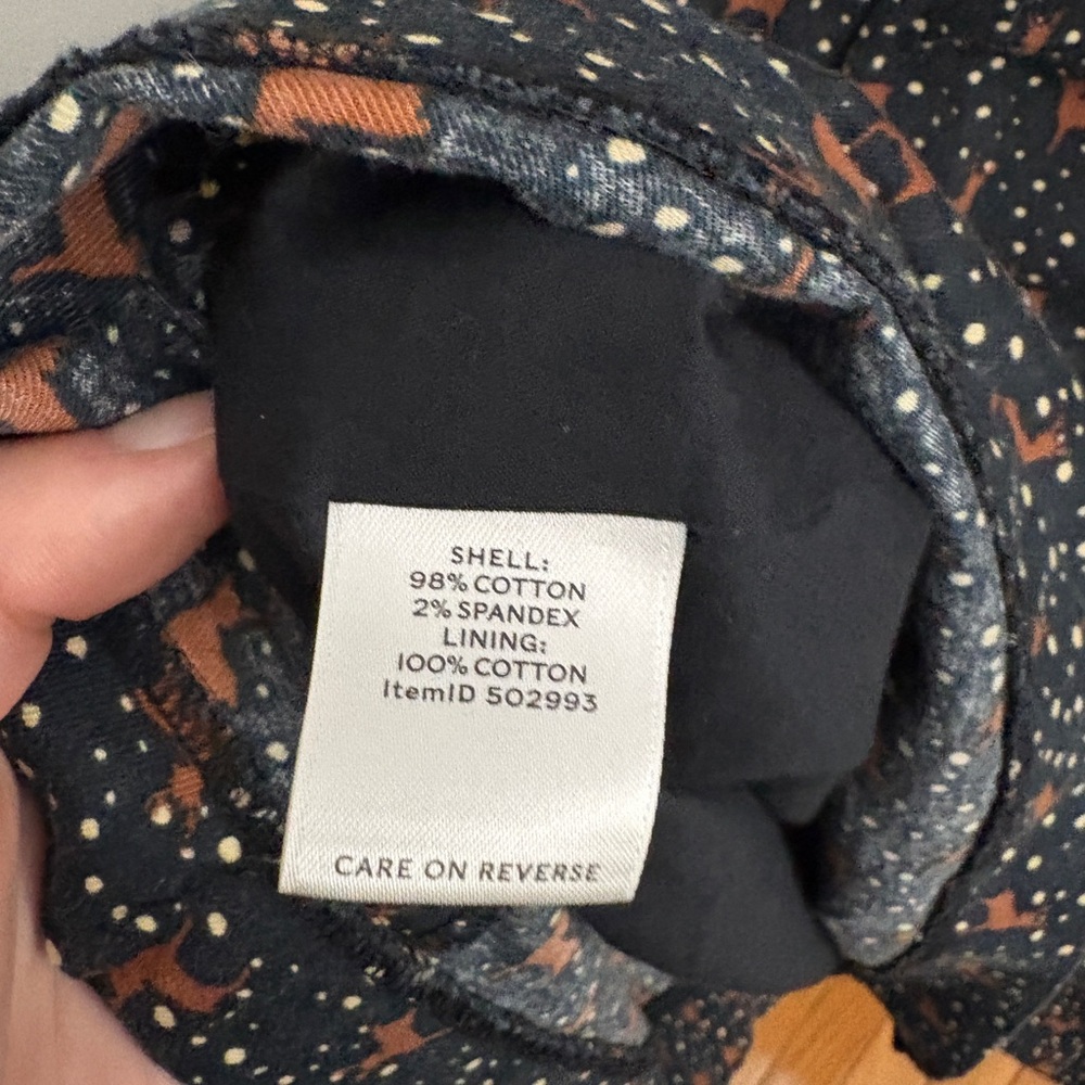 L.L. Bean Navy Midi Dress with Deer Pattern - Picture 5 of 9